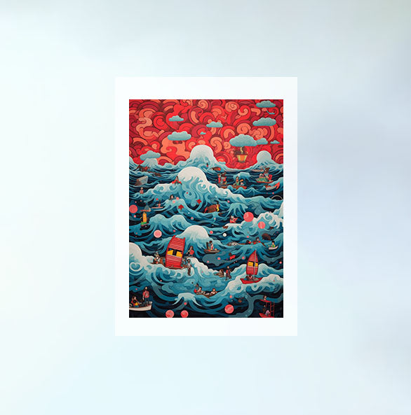 海のアートポスター原画のみ設置イメージ