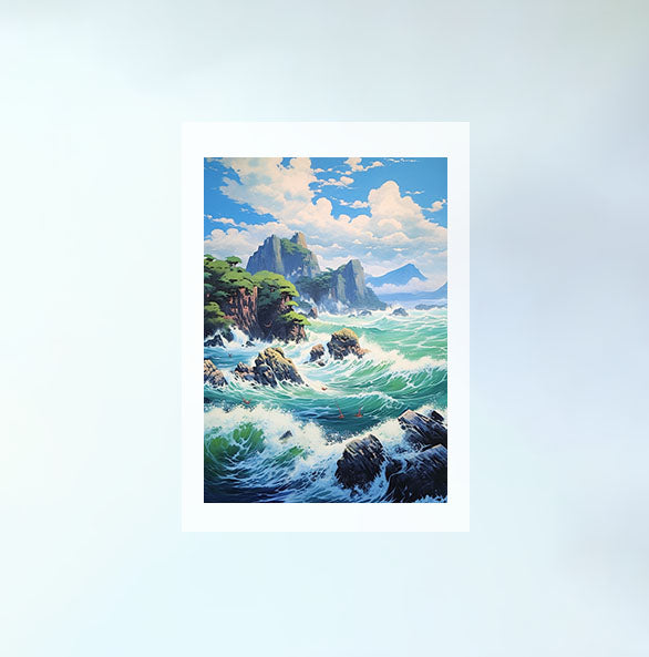 海のアートポスター原画のみ設置イメージ