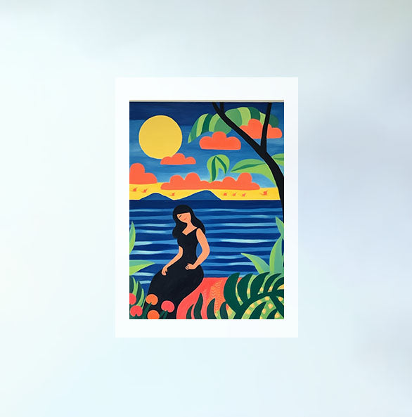 海のアートポスター原画のみ設置イメージ