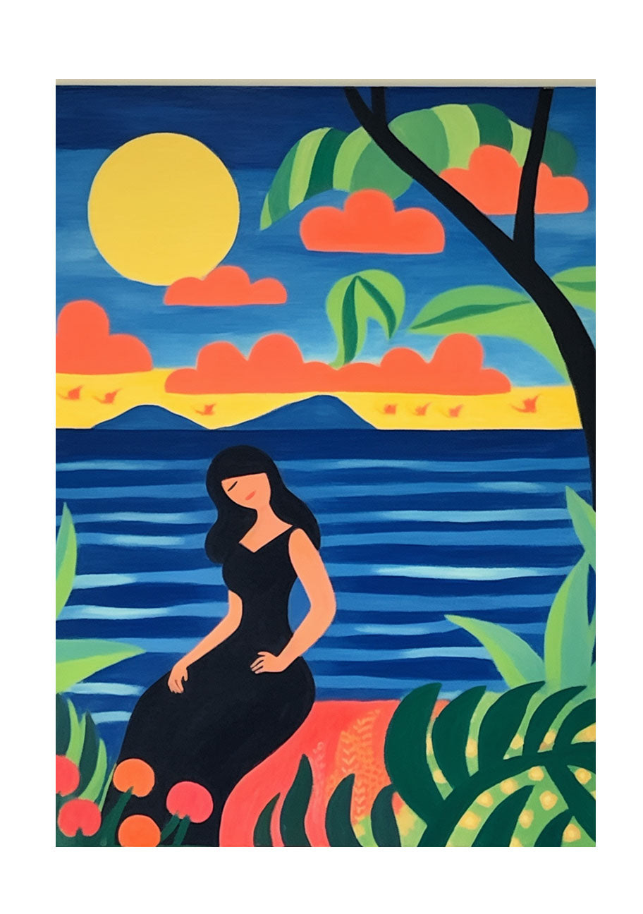 海のアートポスター原画のみ