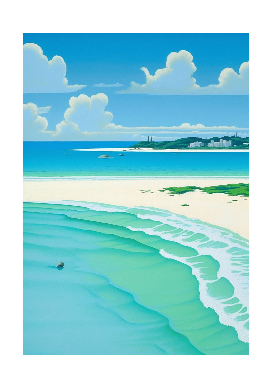 海のアートポスター原画のみ