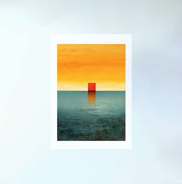 海のアートポスター原画のみ設置イメージ