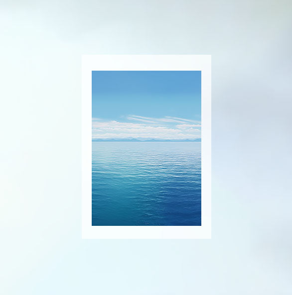 海のアートポスター原画のみ設置イメージ