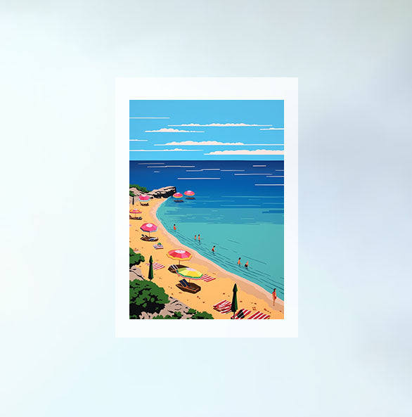 海のアートポスター原画のみ設置イメージ