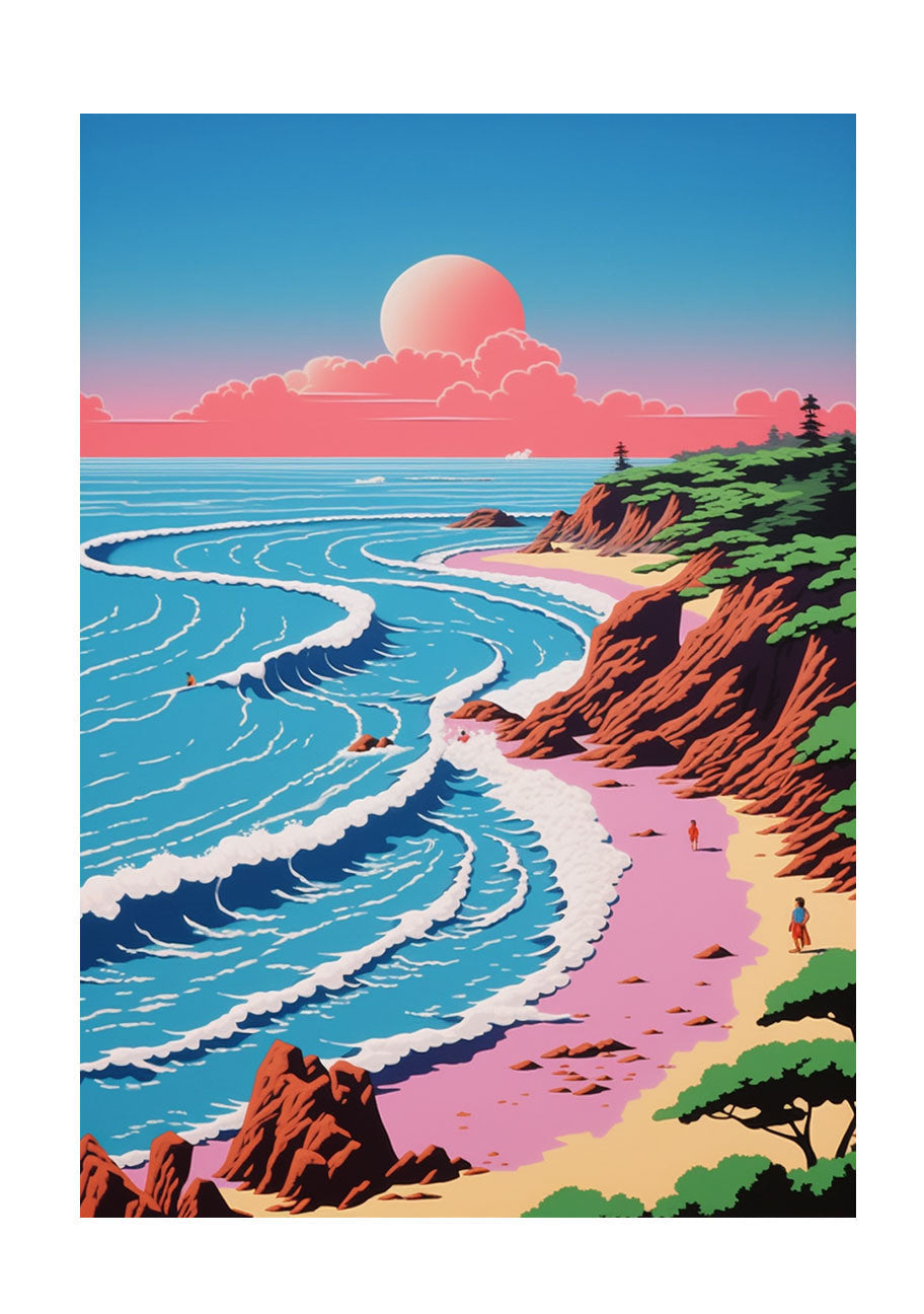海のアートポスター原画のみ