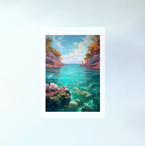 海のアートポスター原画のみ設置イメージ