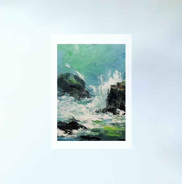 海のアートポスター原画のみ設置イメージ