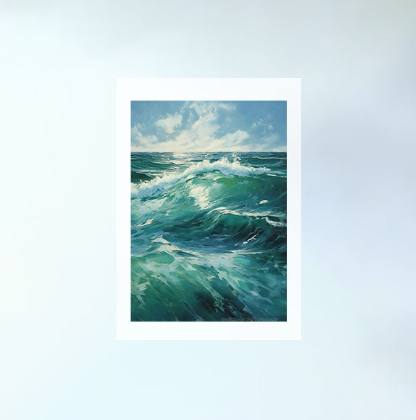 海のアートポスター原画のみ設置イメージ