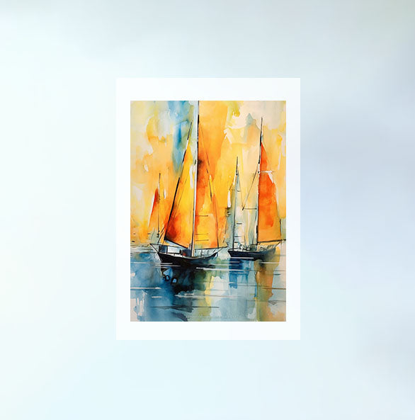 海のアートポスター原画のみ設置イメージ