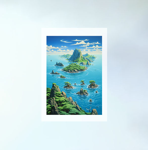 海のアートポスター原画のみ設置イメージ