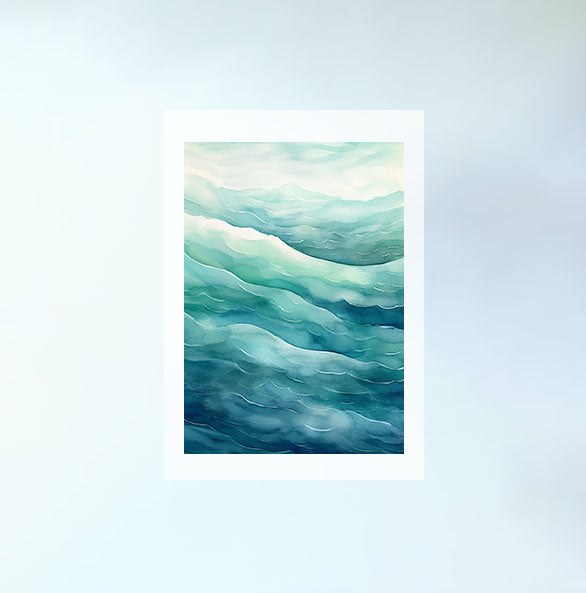 海のアートポスター原画のみ設置イメージ