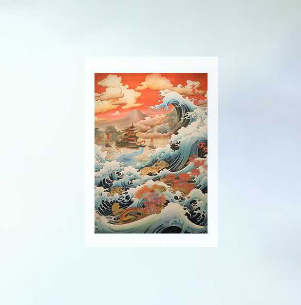 海のアートポスター原画のみ設置イメージ