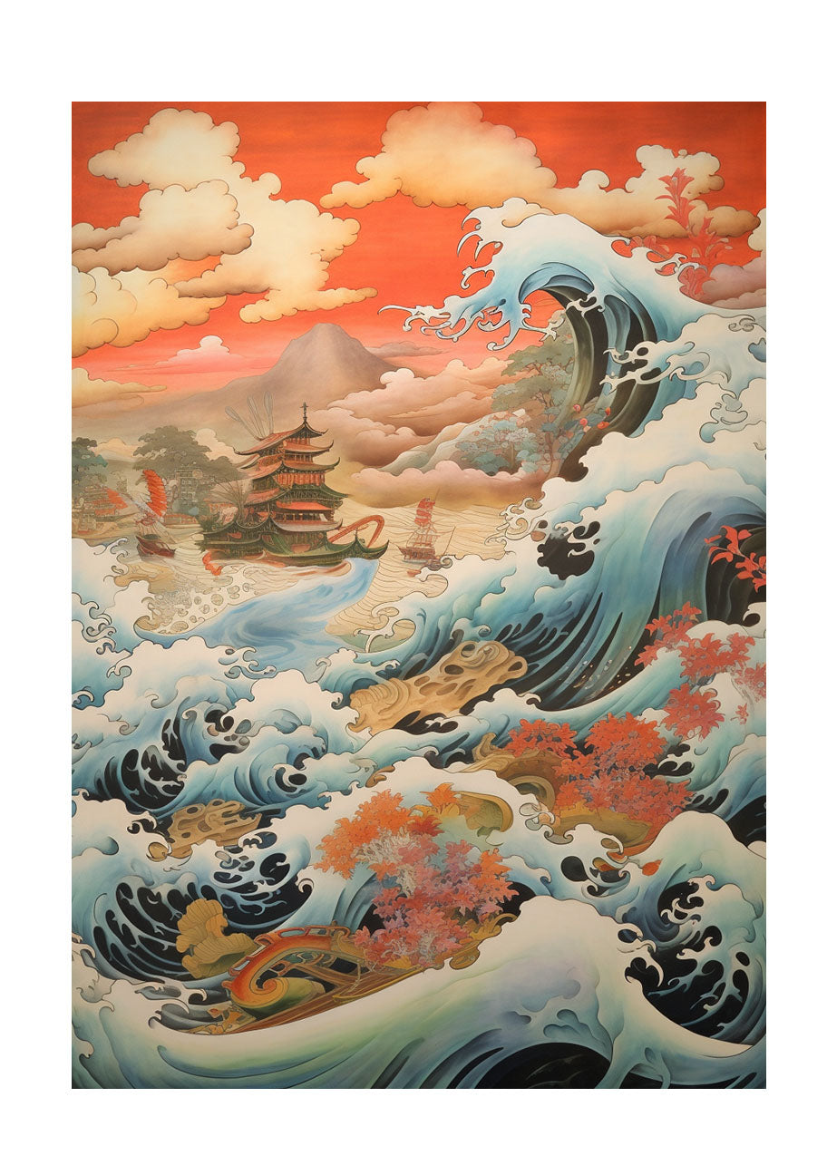 海のアートポスター原画のみ