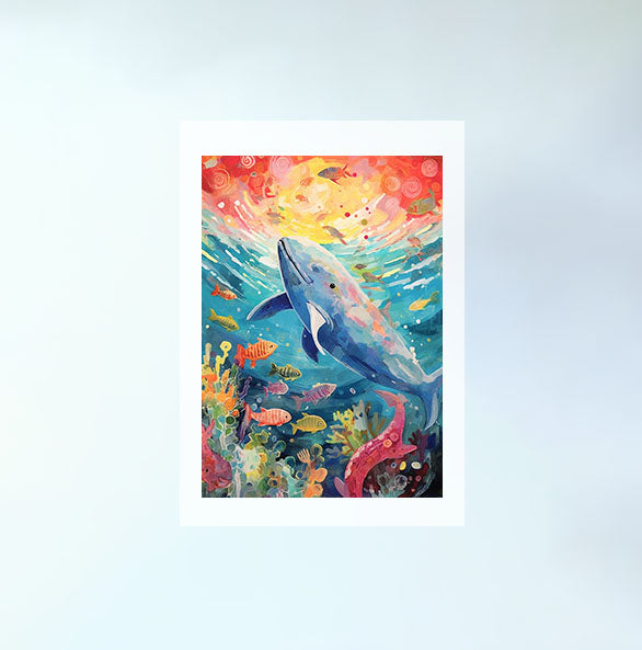 海のアートポスター原画のみ設置イメージ