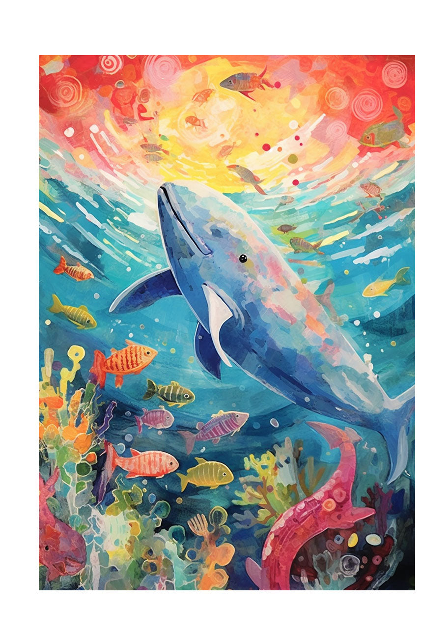 海のアートポスター原画のみ