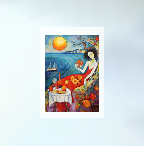 海のアートポスター原画のみ設置イメージ