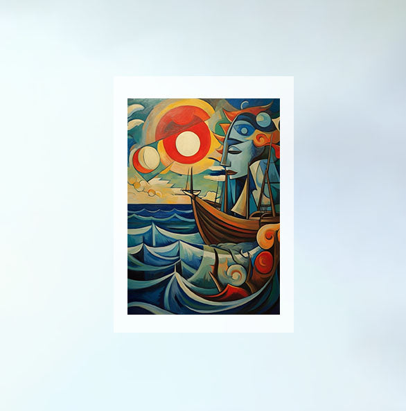 海のアートポスター原画のみ設置イメージ