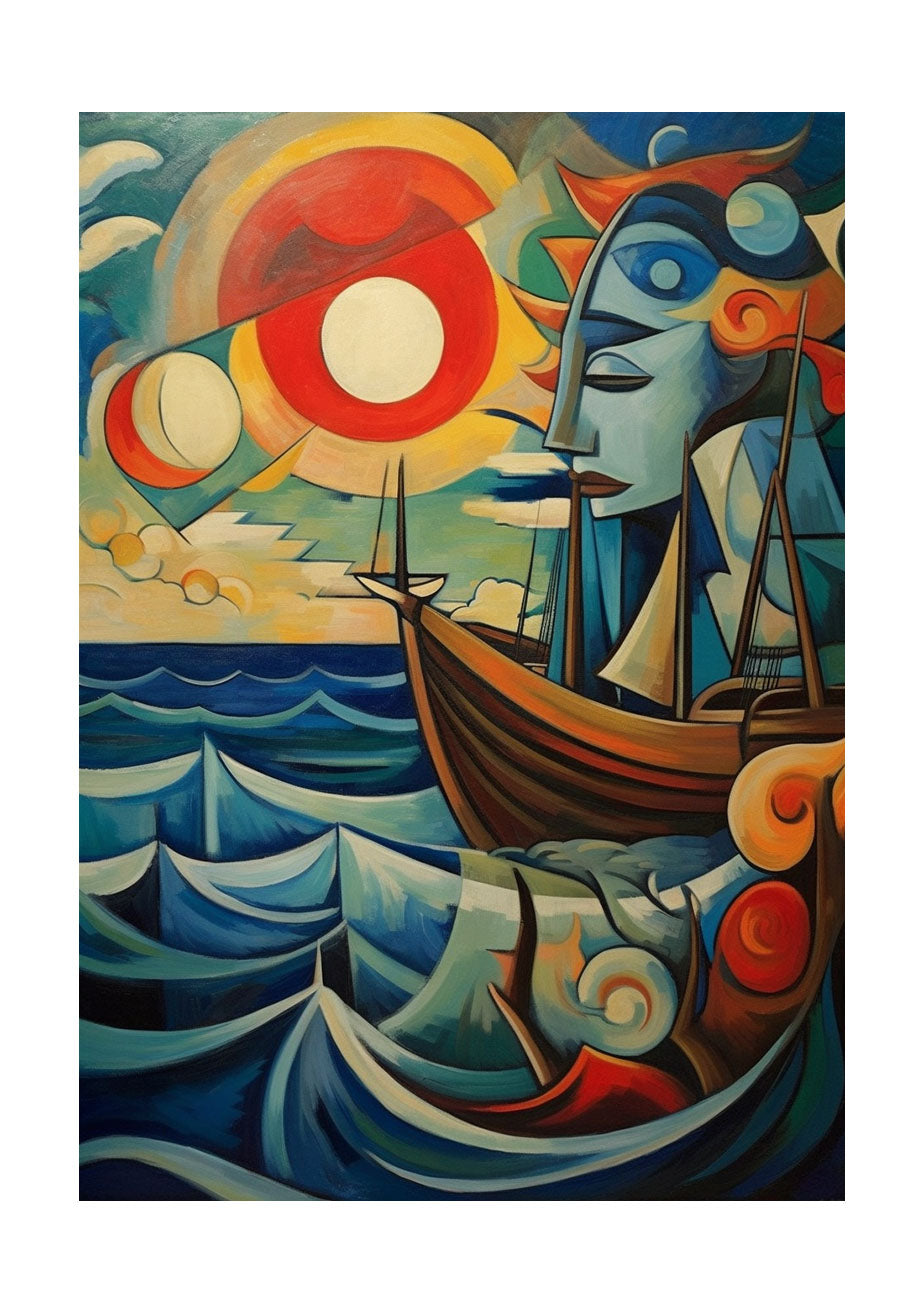 海のアートポスター原画のみ