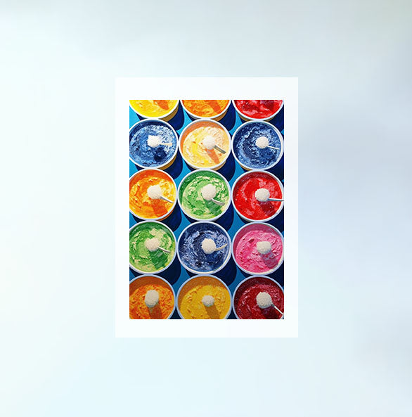 かき氷のアートポスター原画のみ設置イメージ