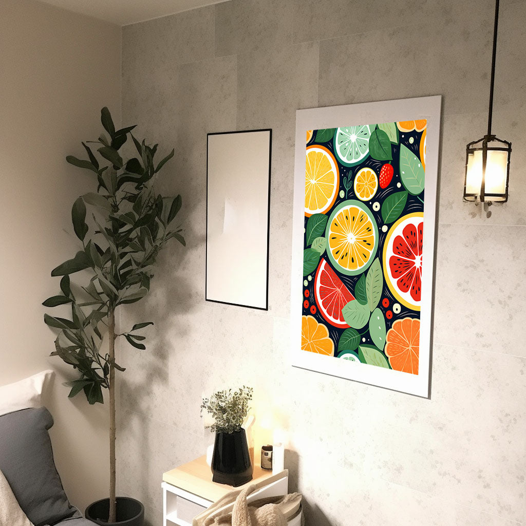 かき氷のアートポスター廊下配置イメージ