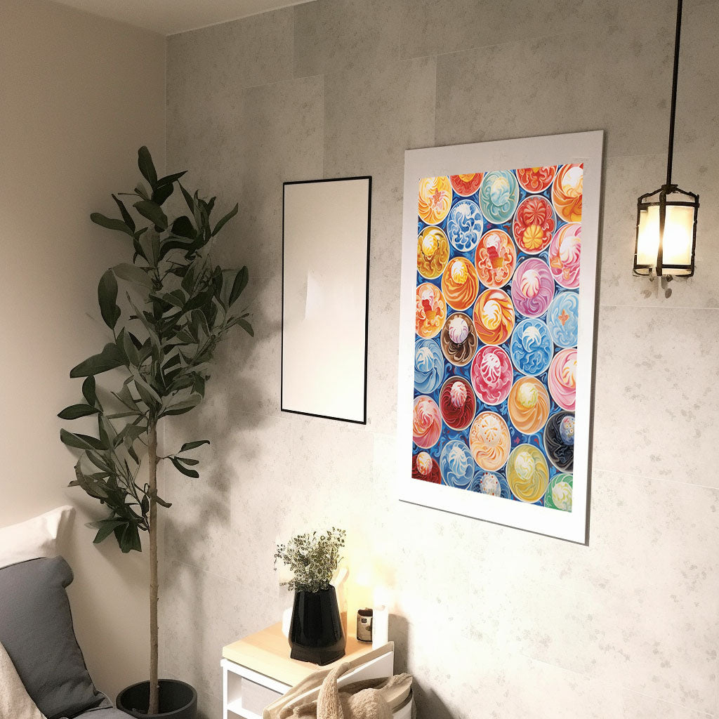 かき氷のアートポスター廊下配置イメージ