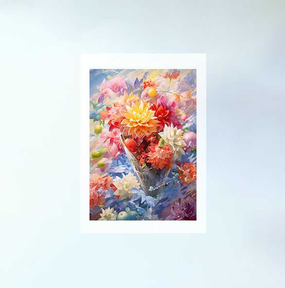 かき氷のアートポスター原画のみ設置イメージ