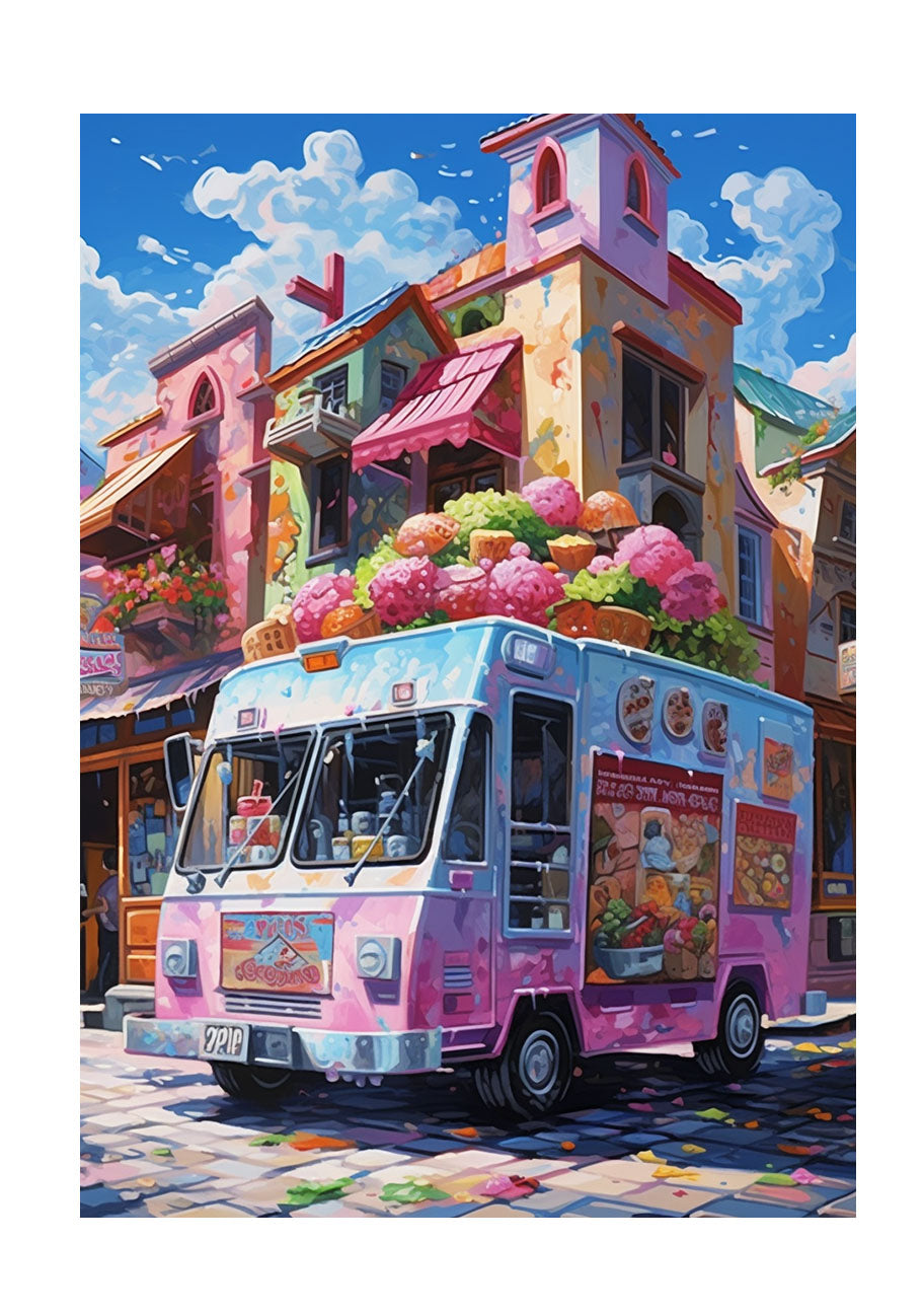 かき氷のアートポスター原画のみ