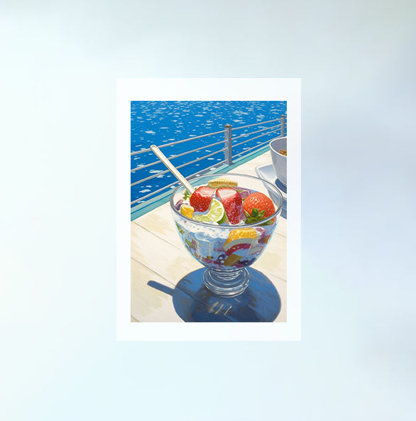 かき氷のアートポスター原画のみ設置イメージ