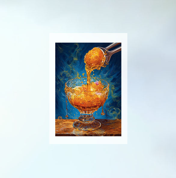 かき氷のアートポスター原画のみ設置イメージ