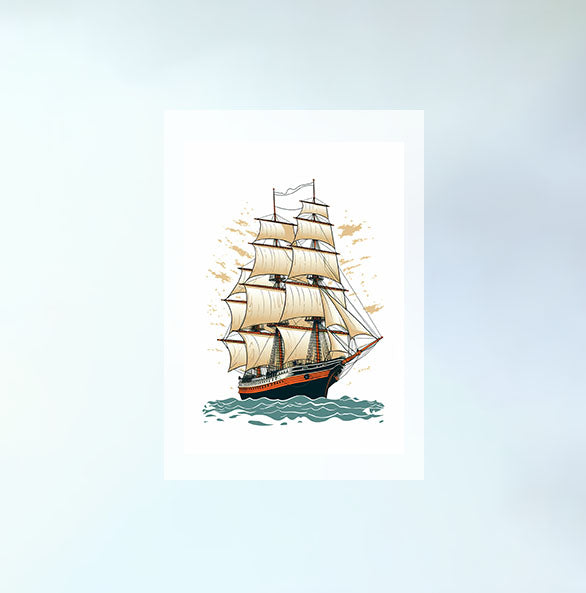船のアートポスター原画のみ設置イメージ