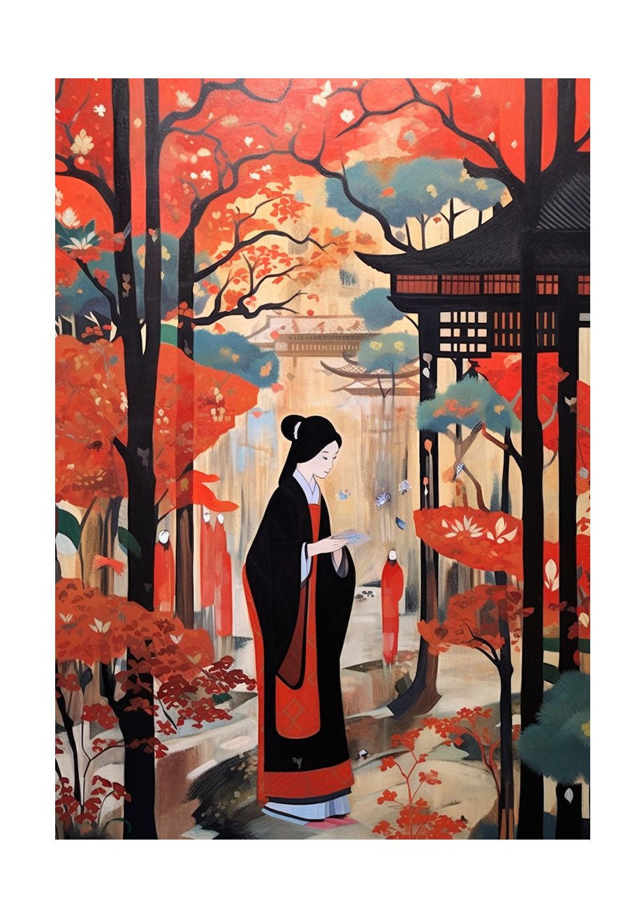 神社のアートポスター原画のみ
