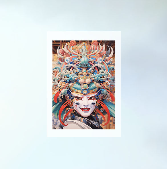 神社のアートポスター原画のみ設置イメージ