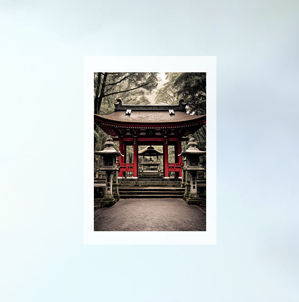 神社のアートポスター原画のみ設置イメージ