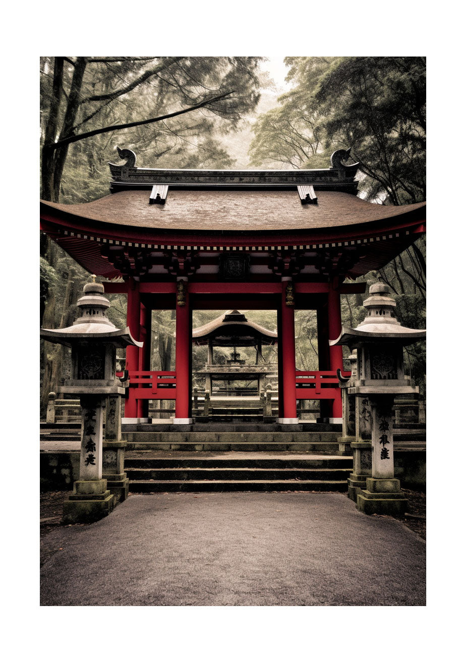 神社のアートポスター原画のみ