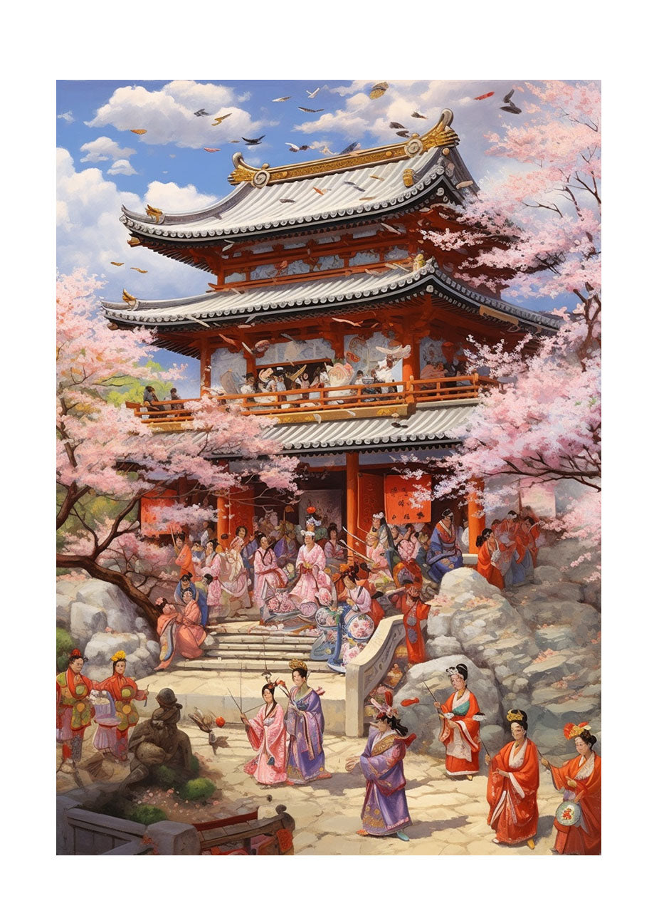 神社のアートポスター原画のみ