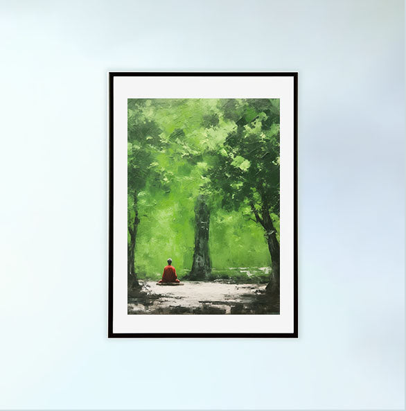 神社のアートポスター黒フレームあり