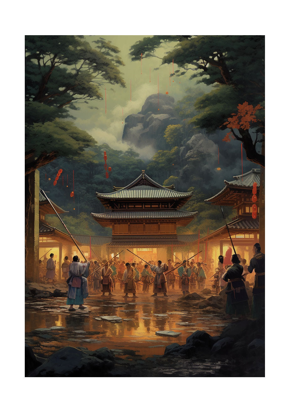 神社のアートポスター原画のみ