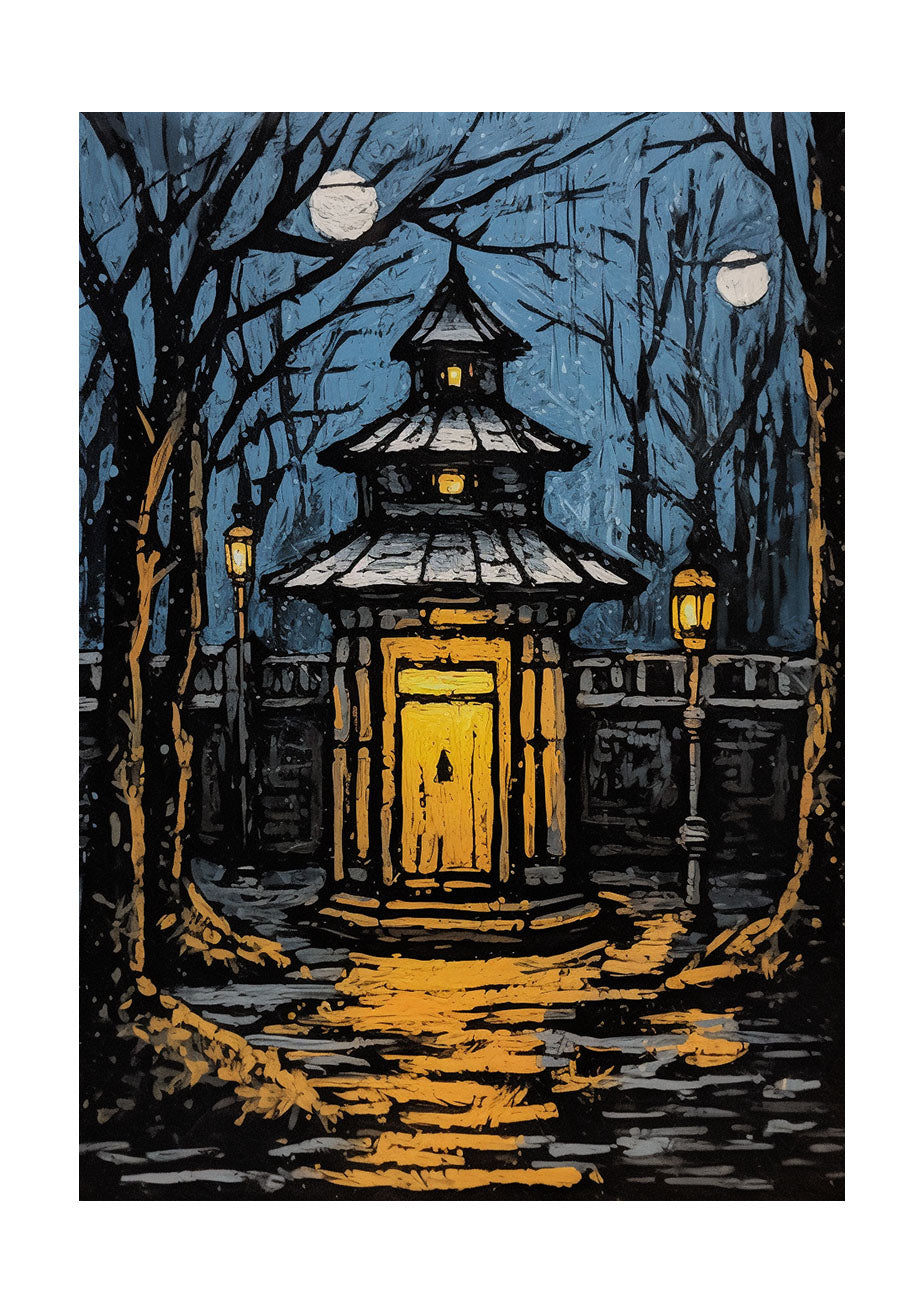 神社のアートポスター原画のみ