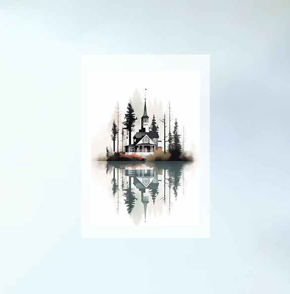 森のアートポスター原画のみ設置イメージ