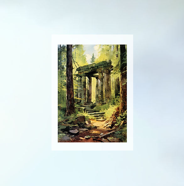 森のアートポスター原画のみ設置イメージ