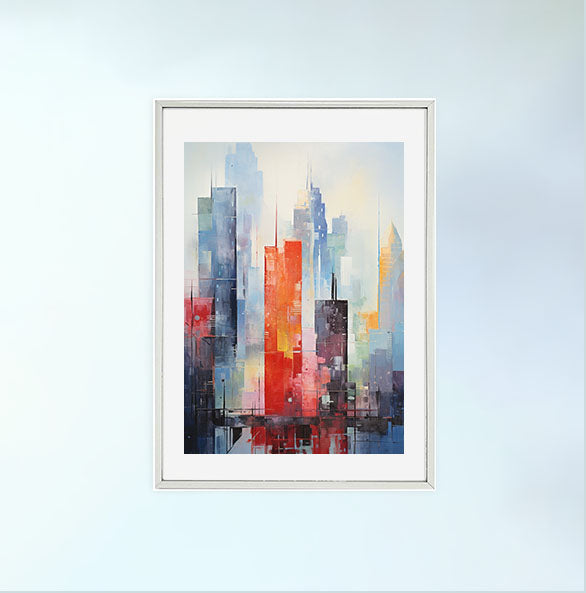 シルエットのアートポスター銀フレームあり