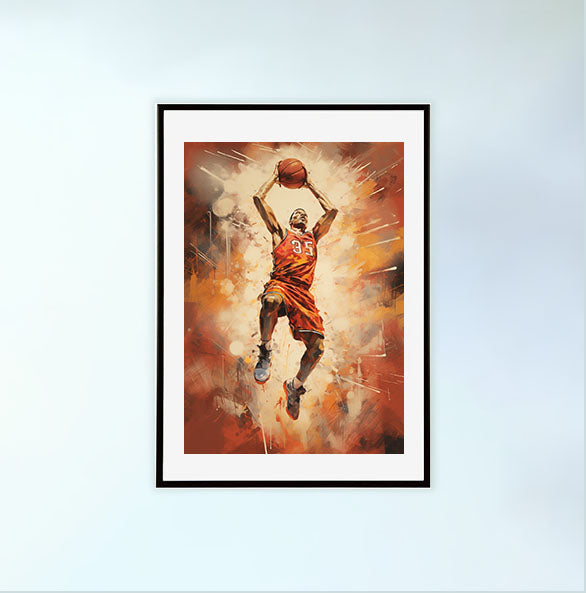 シルエットのアートポスター黒フレームあり