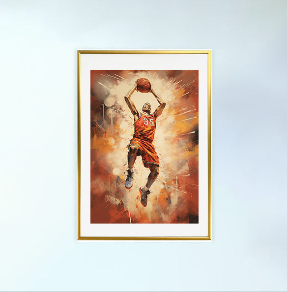 シルエットのアートポスター金フレームあり