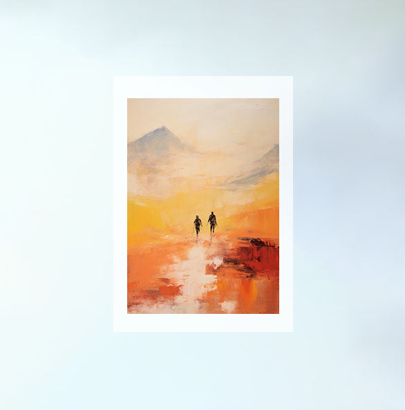 シルエットのアートポスター原画のみ設置イメージ