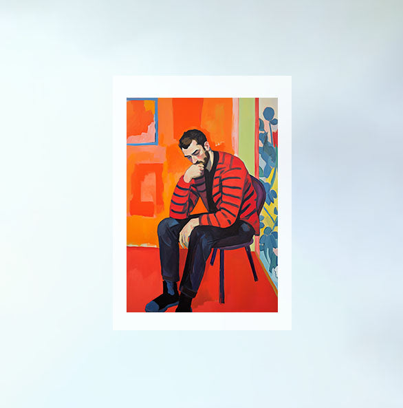 シルエットのアートポスター原画のみ設置イメージ