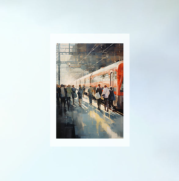 シルエットのアートポスター原画のみ設置イメージ