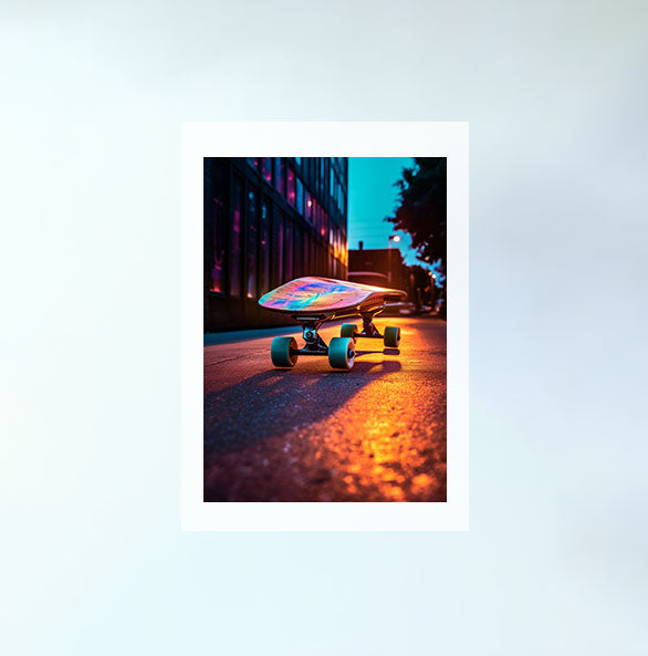 スケートボードのアートポスター原画のみ設置イメージ