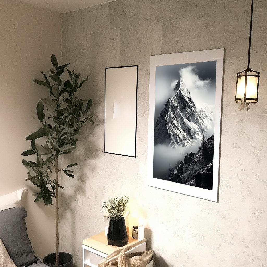 スキーのアートポスター廊下配置イメージ