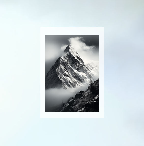 スキーのアートポスター原画のみ設置イメージ