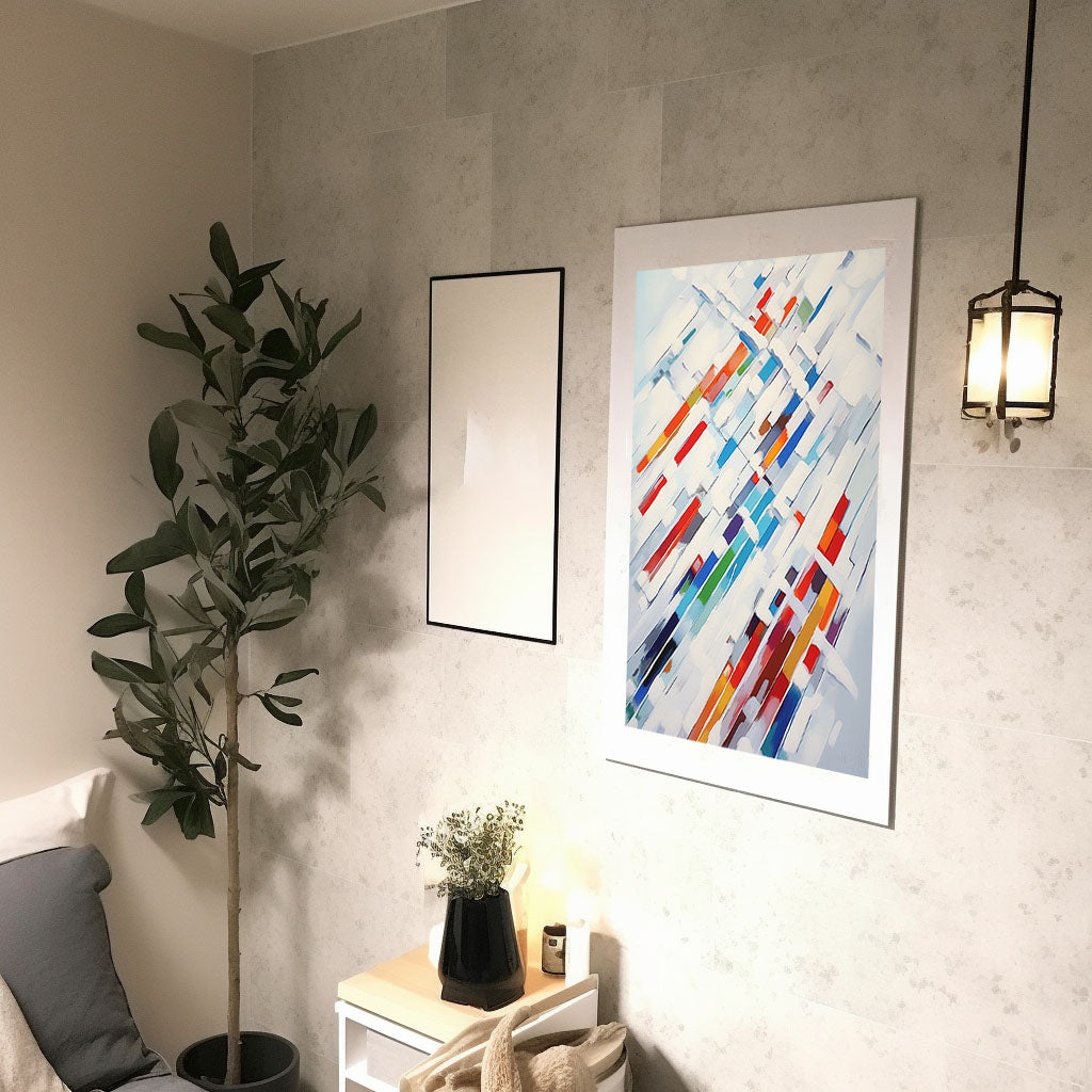 スキーのアートポスター廊下配置イメージ